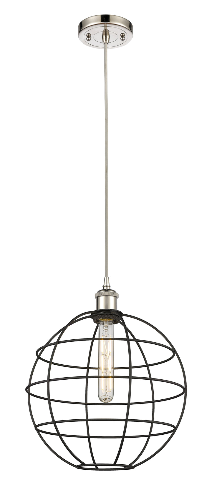 Innovations Lighting Lake Placid 12" Mini Pendant - Polished Nickel Mini-Pendants Innovations Lighting   