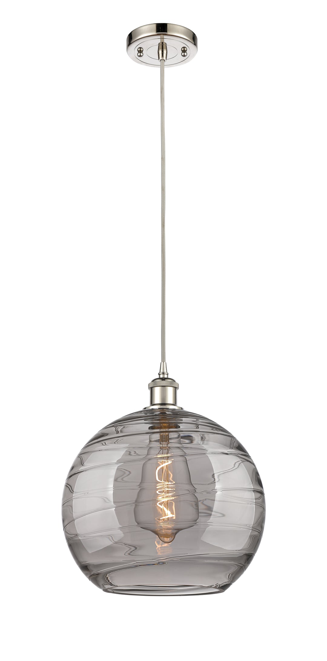 Innovations Lighting Athens Deco Swirl 12" Mini Pendant - Polished Nickel Mini-Pendants Innovations Lighting   