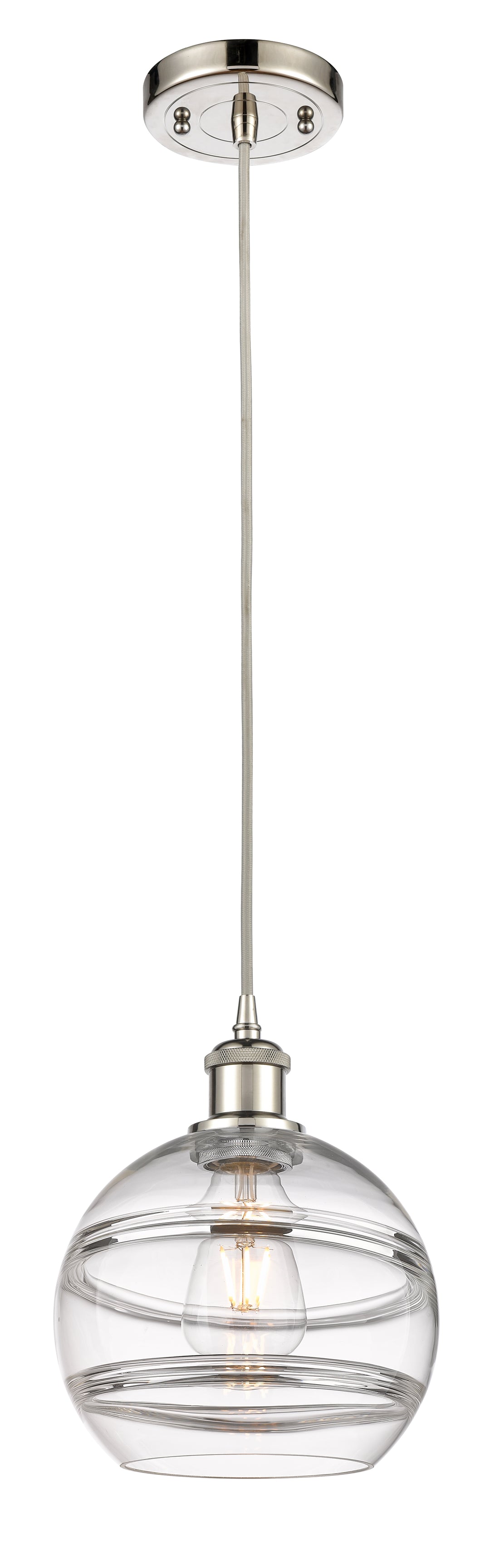 Innovations Lighting Rochester 8" Mini Pendant - Polished Nickel Mini-Pendants Innovations Lighting   