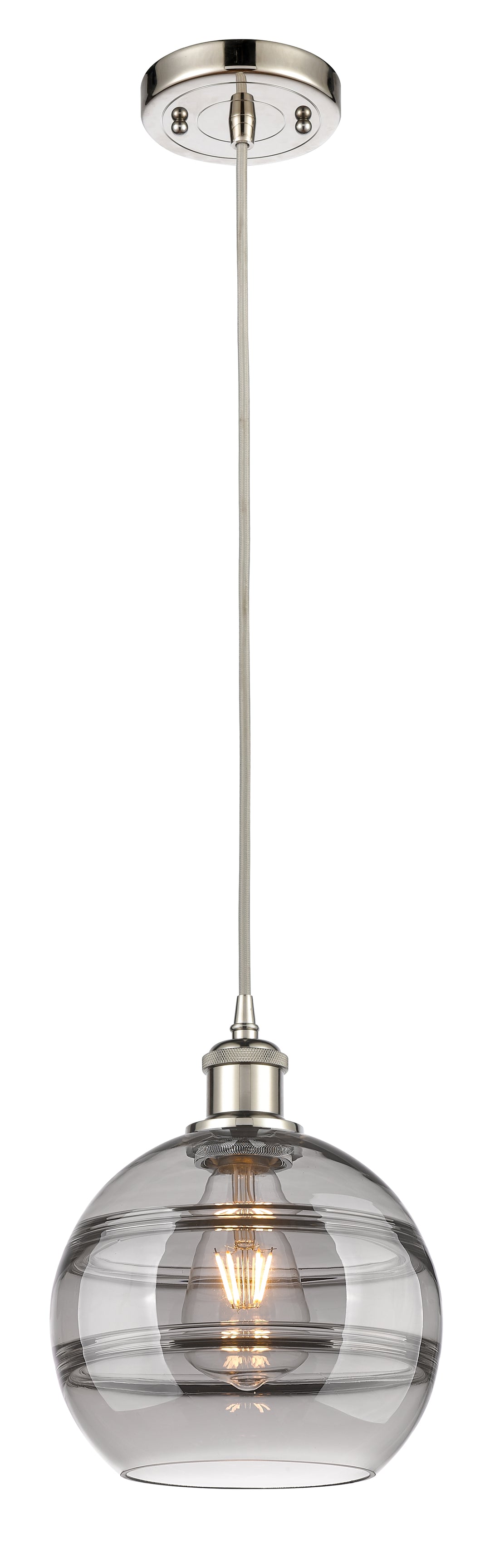 Innovations Lighting Rochester 8" Mini Pendant - Polished Nickel Mini-Pendants Innovations Lighting   