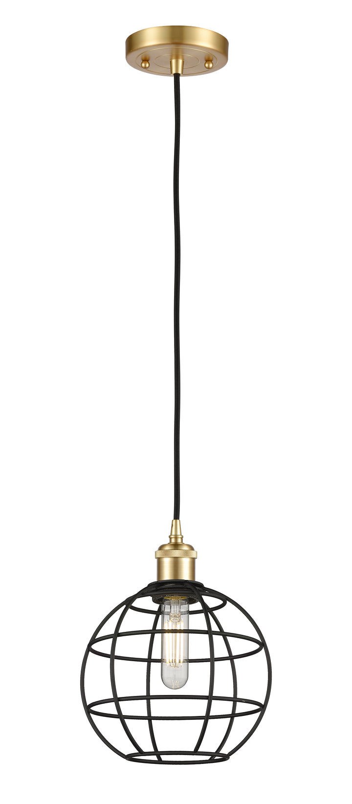 Innovations Lighting Lake Placid 8" Mini Pendant - Satin Gold Mini-Pendants Innovations Lighting   