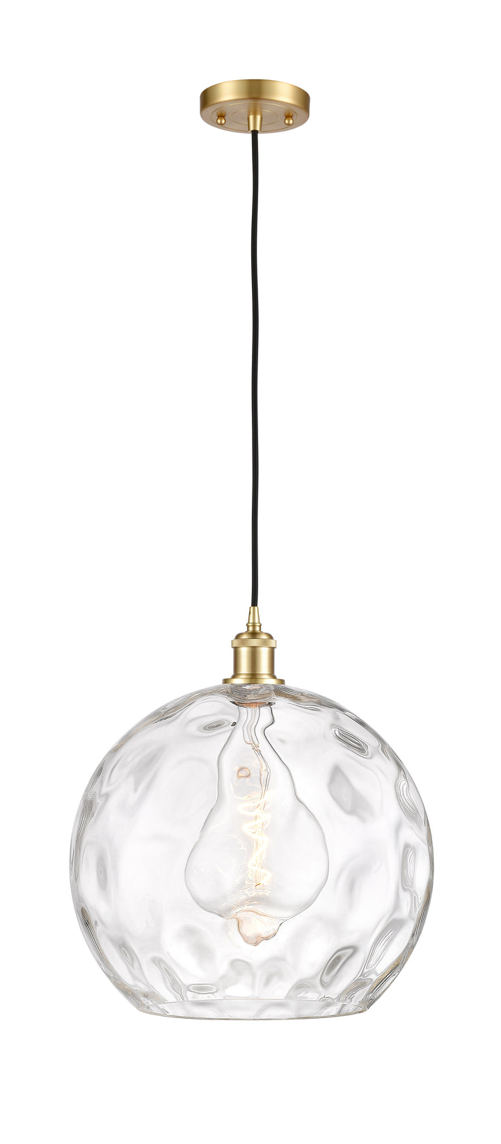 Innovations Lighting Athens Water Glass 14" Pendant - Satin Gold Pendants Innovations Lighting   