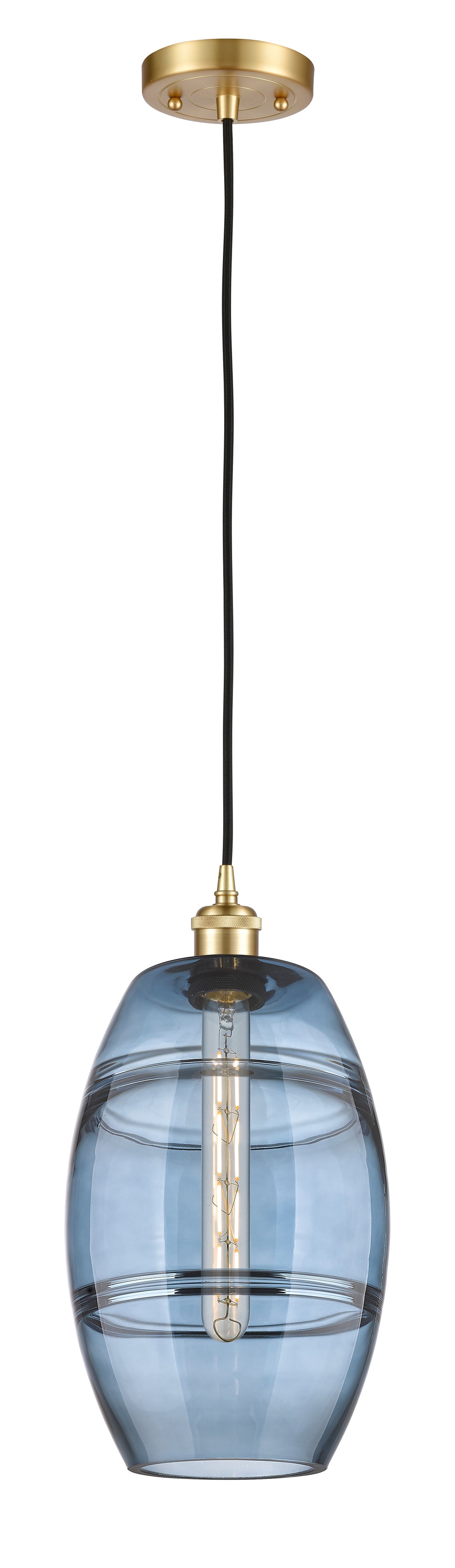 Innovations Lighting Vaz 8" Mini Pendant - Satin Gold Mini-Pendants Innovations Lighting   