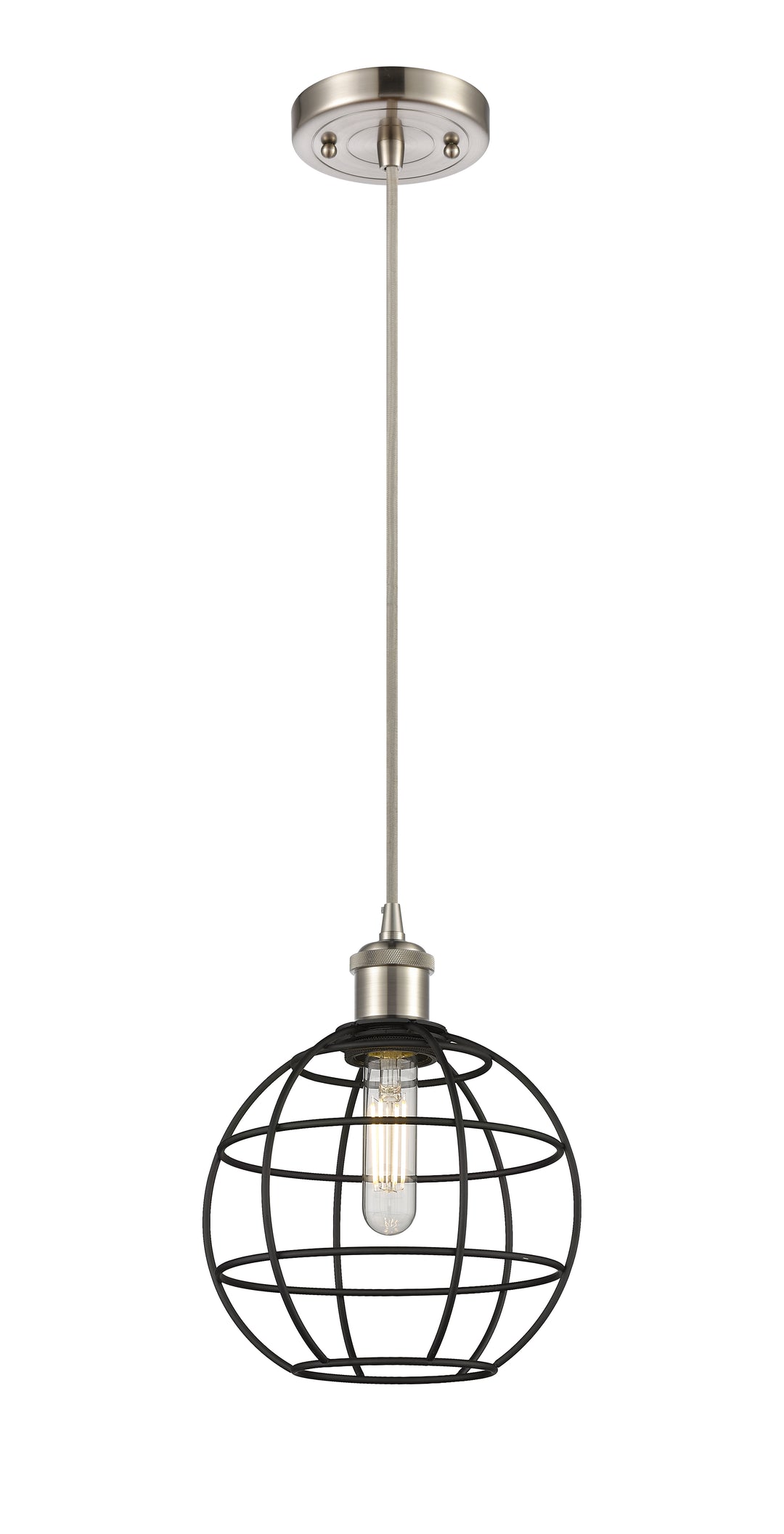 Innovations Lighting Lake Placid 8" Mini Pendant - Satin Nickel Mini-Pendants Innovations Lighting   