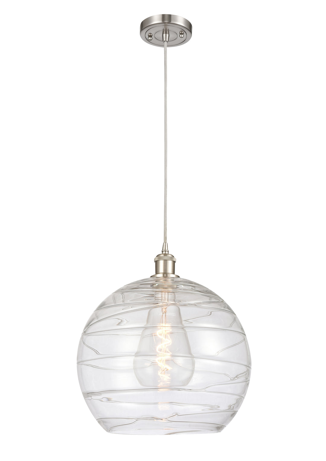 Innovations Lighting Athens Deco Swirl 14" Pendant - Brushed Satin Nickel Pendants Innovations Lighting   