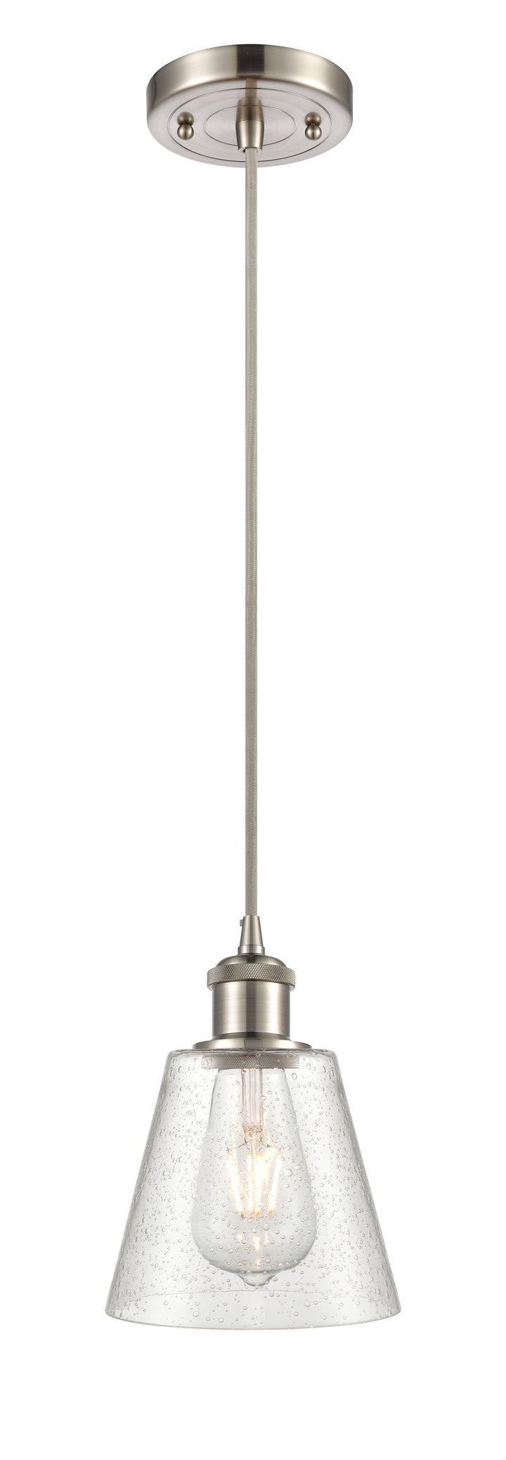 Innovations Lighting Caton 6" Mini Pendant - Brushed Satin Nickel Mini-Pendants Innovations Lighting   