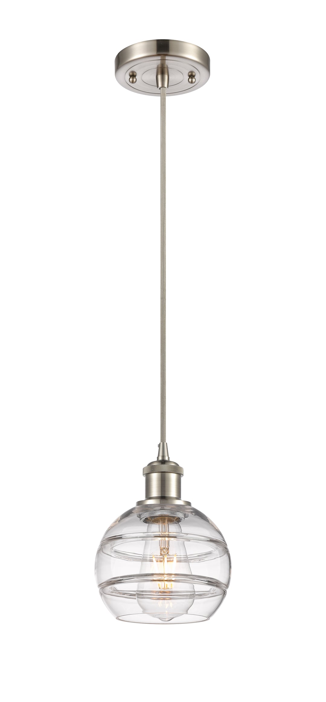 Innovations Lighting Rochester 6" Mini Pendant - Brushed Satin Nickel