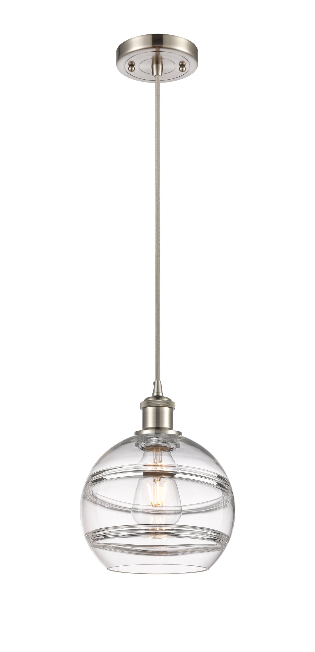 Innovations Lighting Rochester 8" Mini Pendant - Brushed Satin Nickel