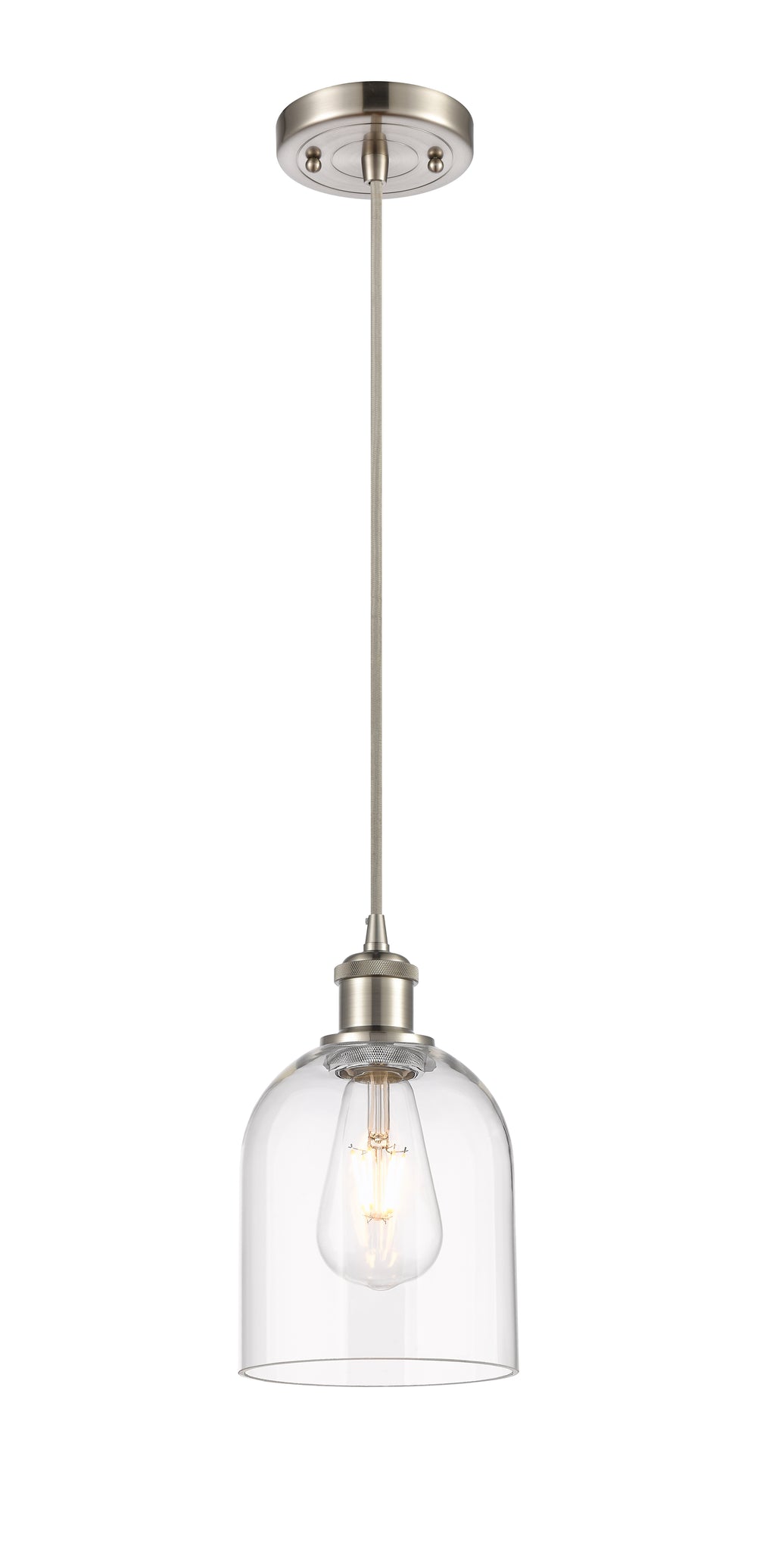 Innovations Lighting Bella 6" Mini Pendant - Brushed Satin Nickel Mini-Pendants Innovations Lighting   