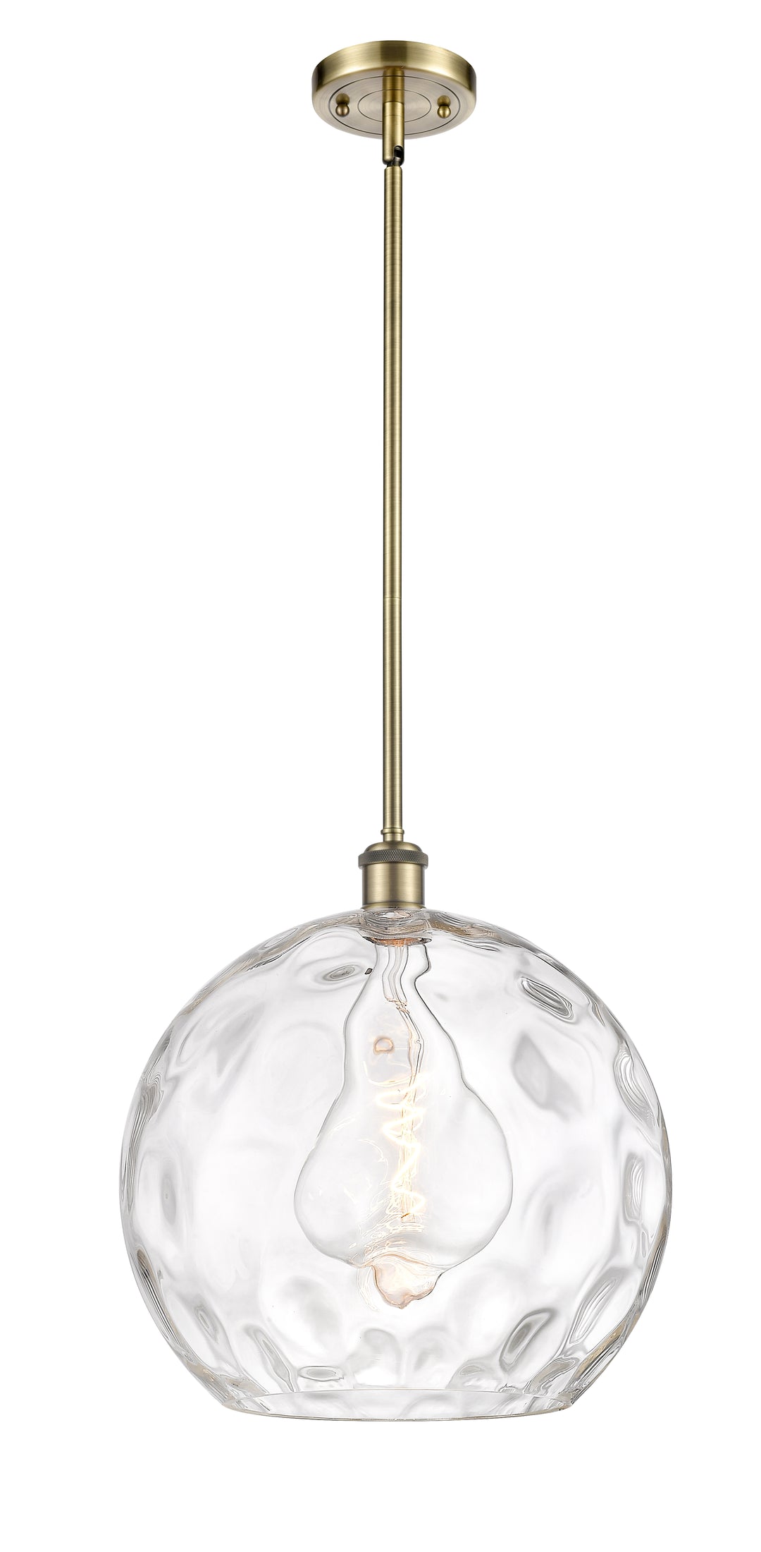 Innovations Lighting Athens Water Glass 14" Pendant - Antique Brass Pendants Innovations Lighting   