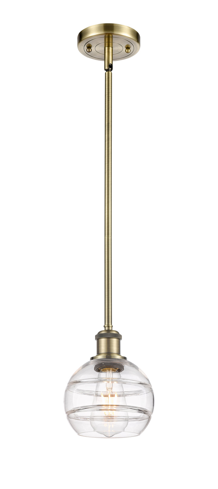 Innovations Lighting Rochester 6" Mini Pendant - Antique Brass