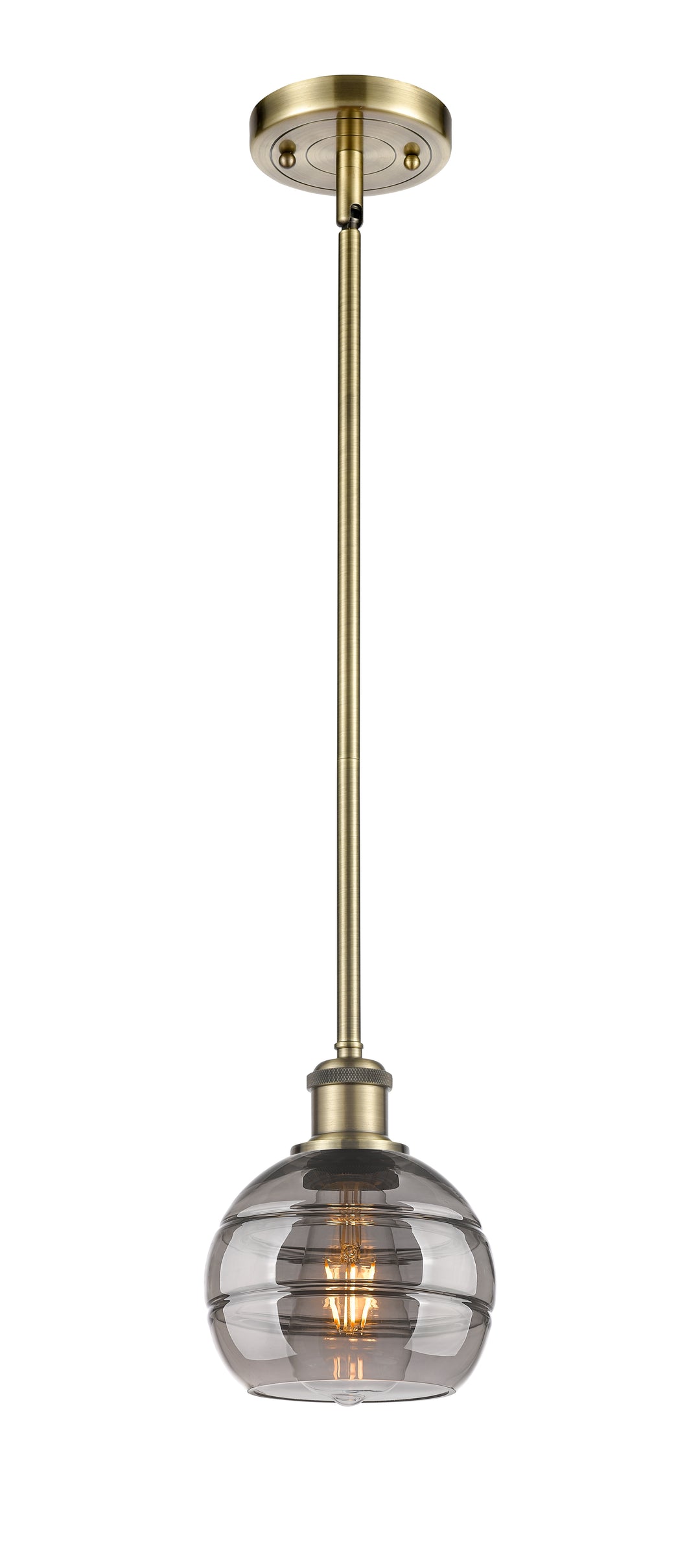 Innovations Lighting Rochester 6" Mini Pendant - Antique Brass