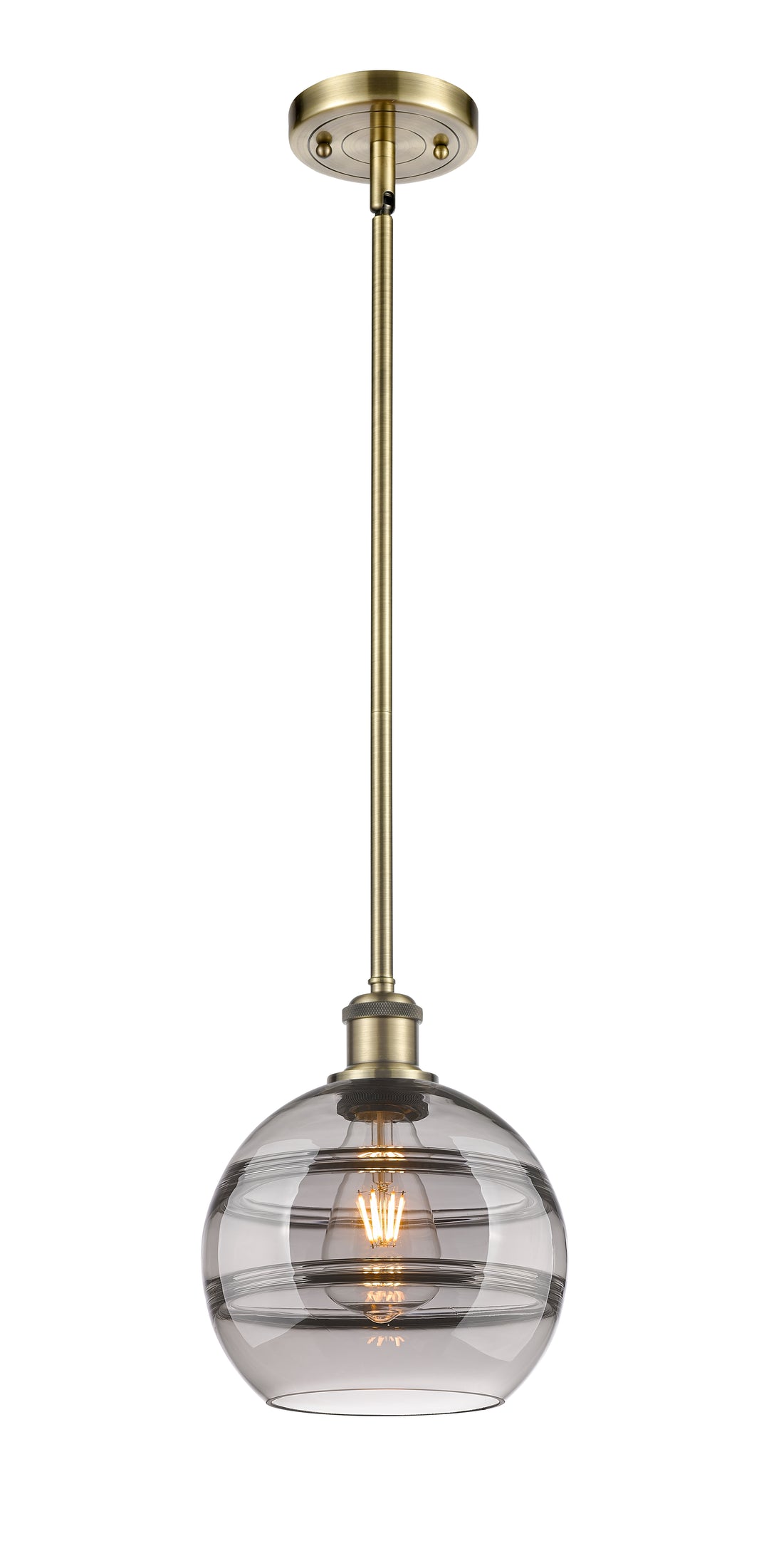 Innovations Lighting Rochester 8" Mini Pendant - Antique Brass