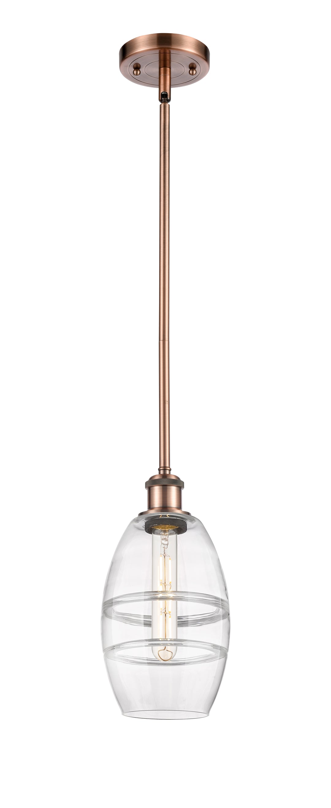 Innovations Lighting Vaz 6" Mini Pendant - Antique Copper