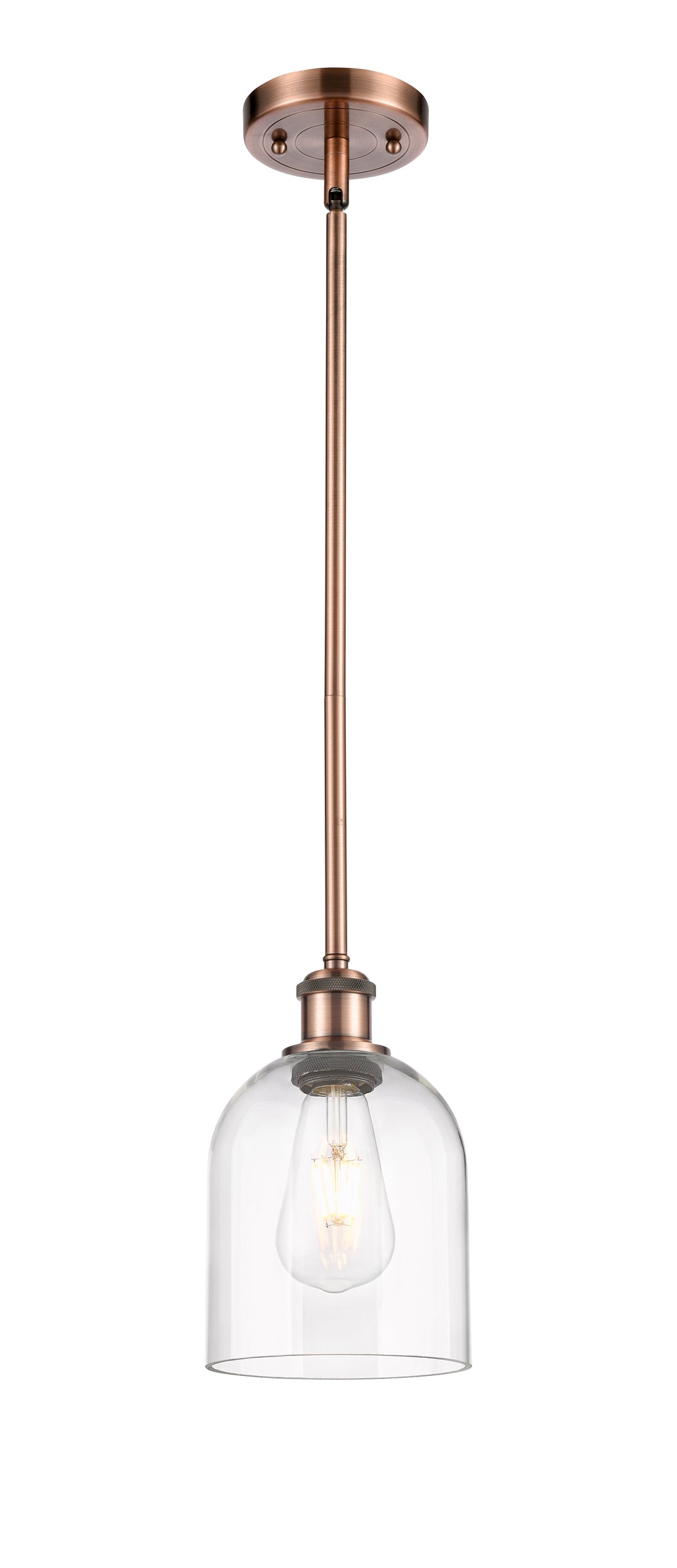 Innovations Lighting Bella 6" Mini Pendant - Antique Copper Mini-Pendants Innovations Lighting   