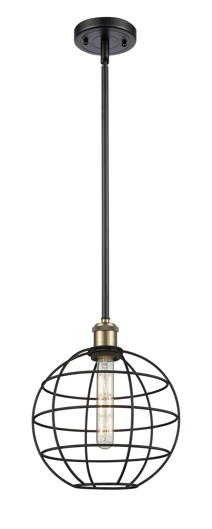 Innovations Lighting Lake Placid 10" Mini Pendant - Black Antique Brass Mini-Pendants Innovations Lighting Default Title  