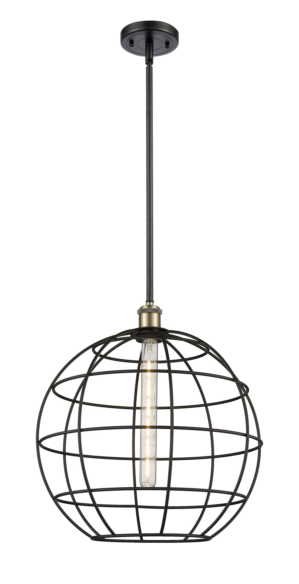 Innovations Lighting Lake Placid 16" Mini Pendant - Black Antique Brass Mini-Pendants Innovations Lighting Default Title  