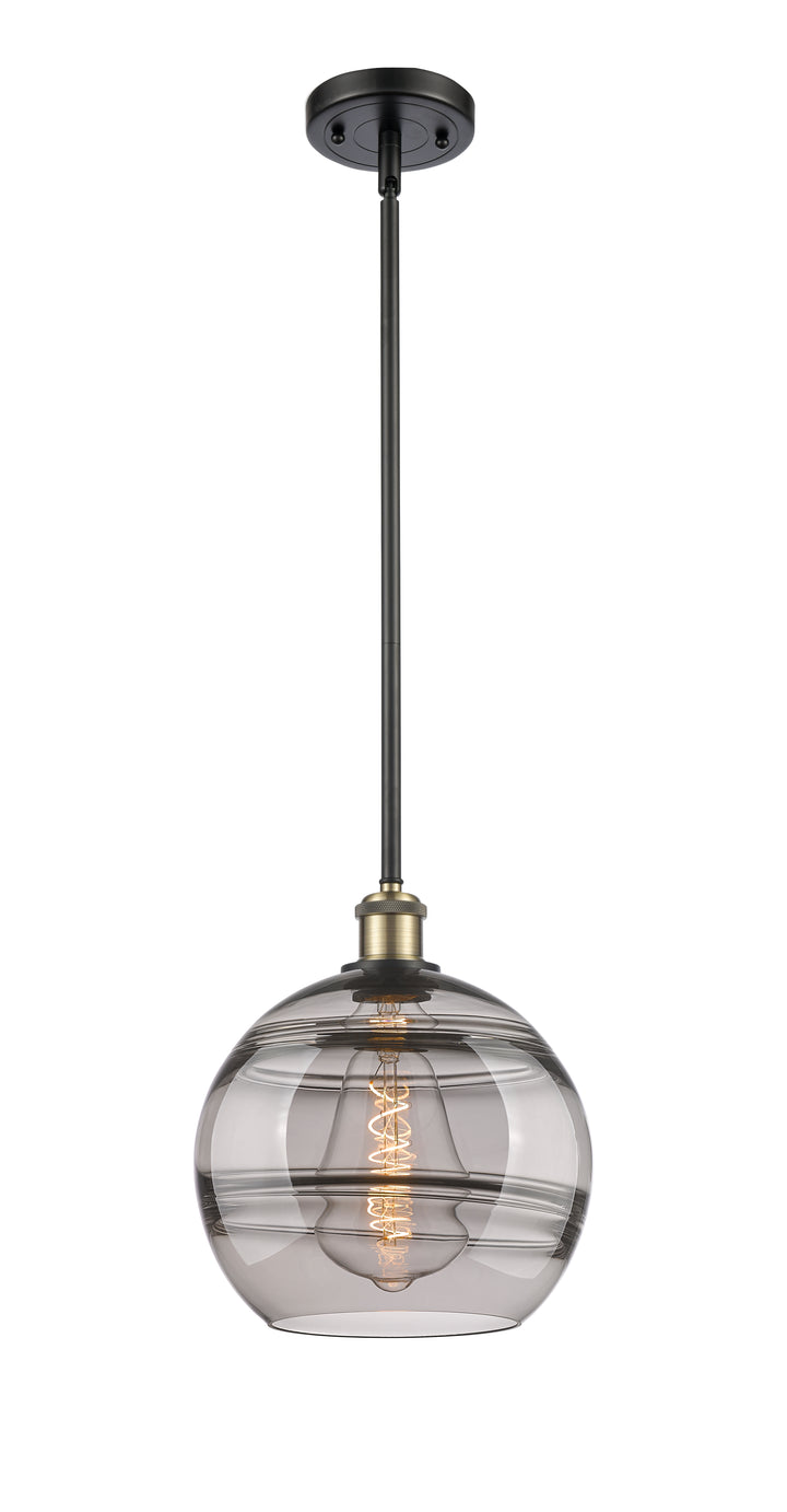 Innovations Lighting Rochester 10" Mini Pendant - Black Antique Brass Mini-Pendants Innovations Lighting   