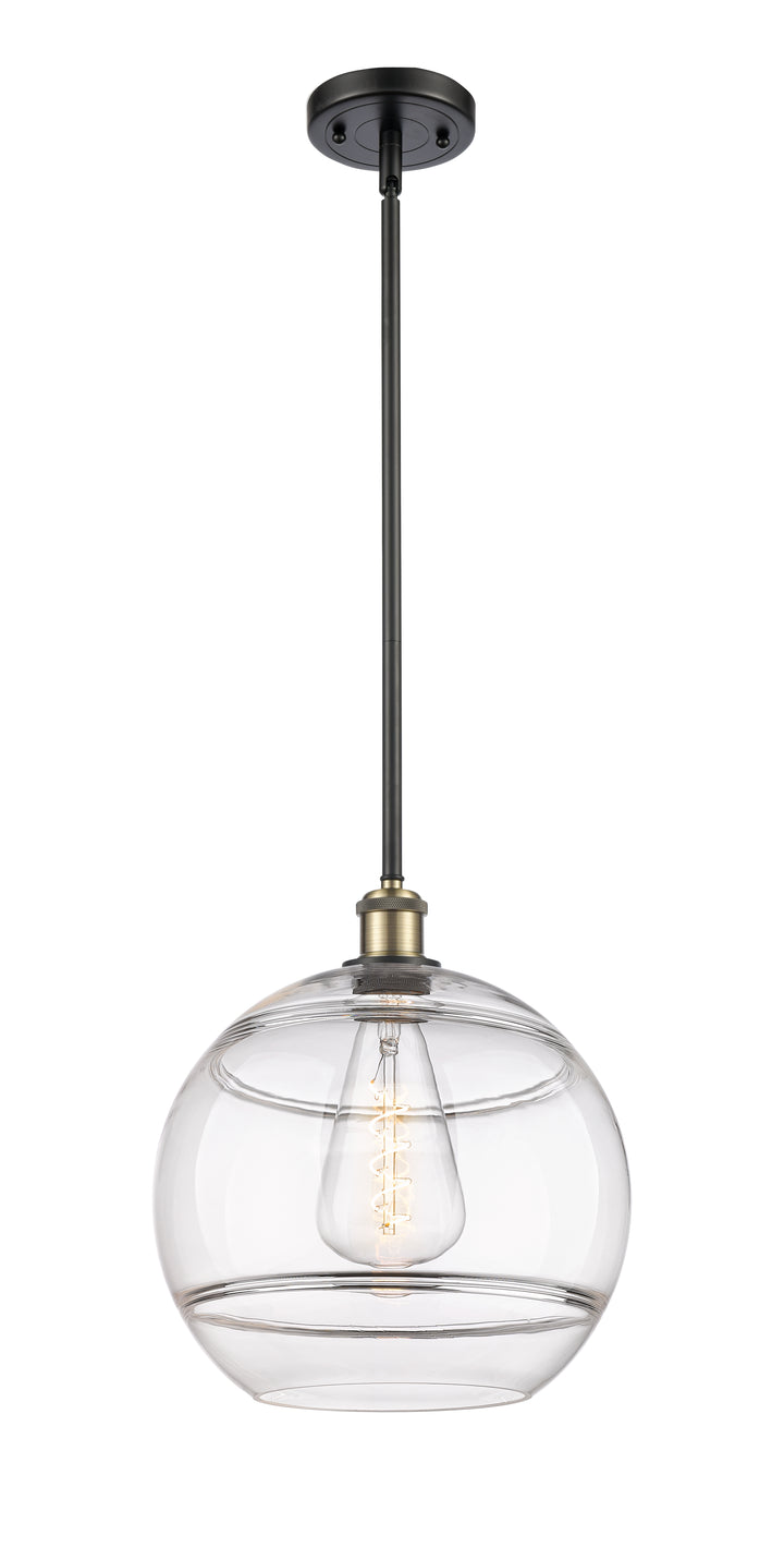 Innovations Lighting Rochester 12" Mini Pendant - Black Antique Brass Mini-Pendants Innovations Lighting   