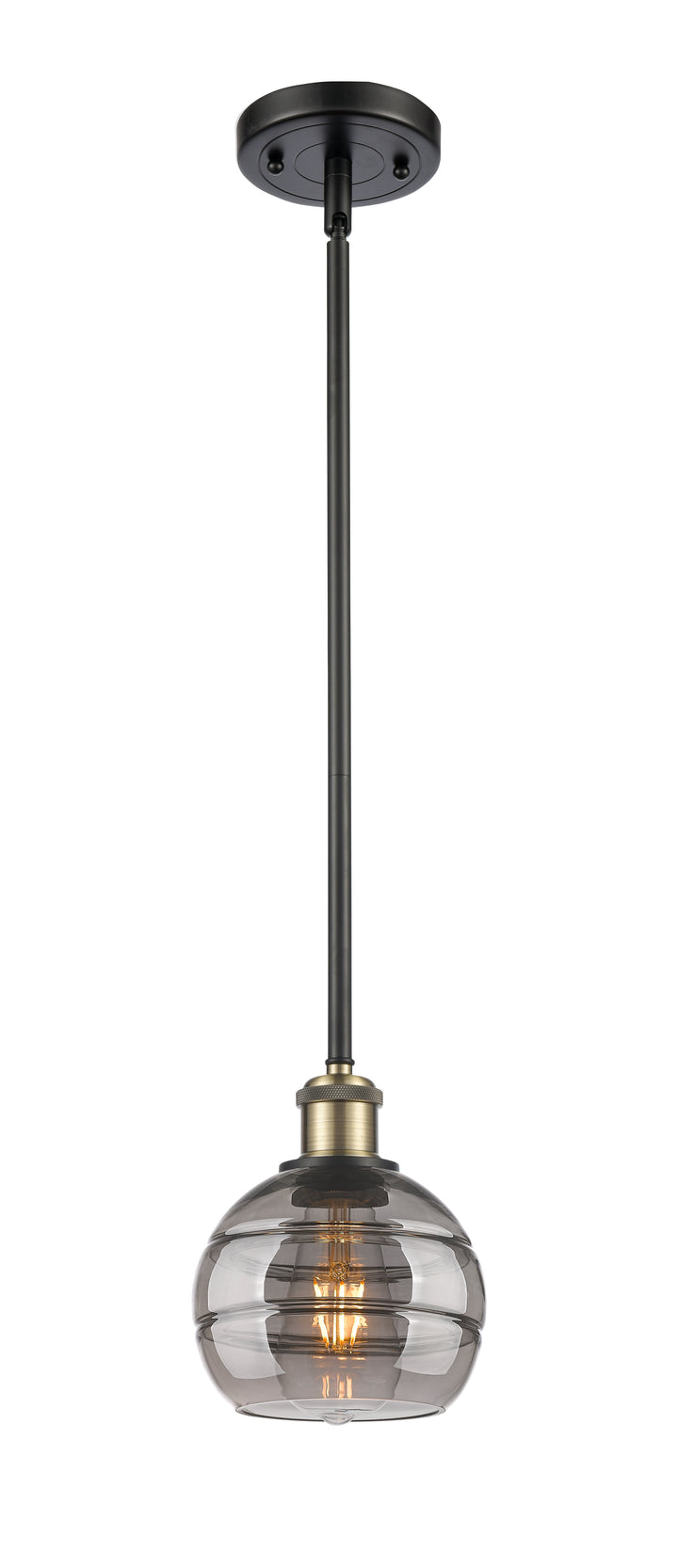 Innovations Lighting Rochester 6" Mini Pendant - Black Antique Brass