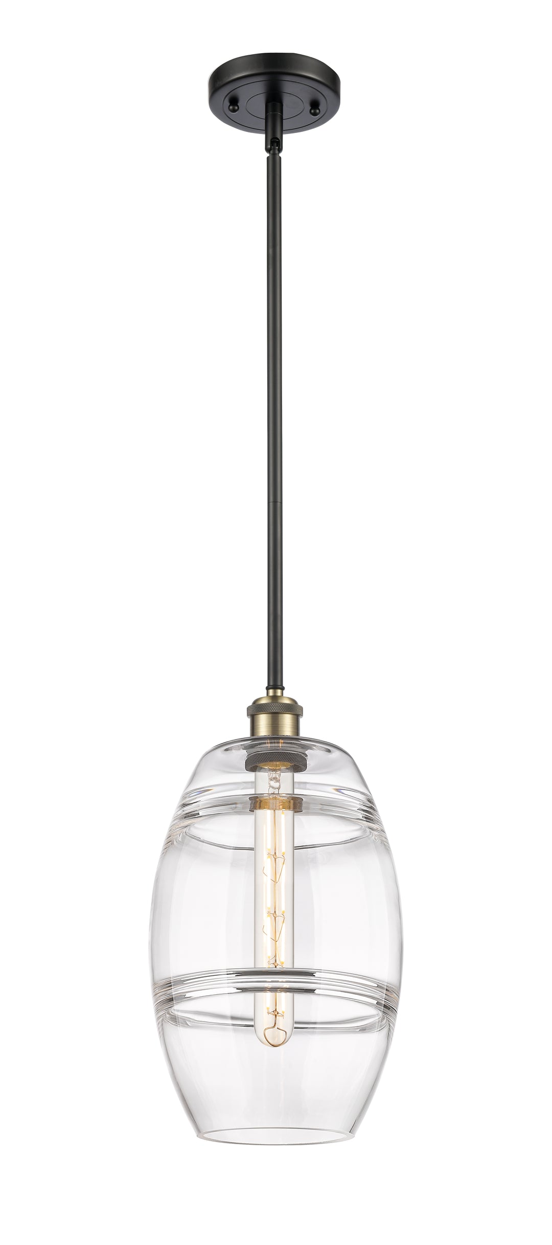 Innovations Lighting Vaz 8" Mini Pendant - Black Antique Brass Mini-Pendants Innovations Lighting   