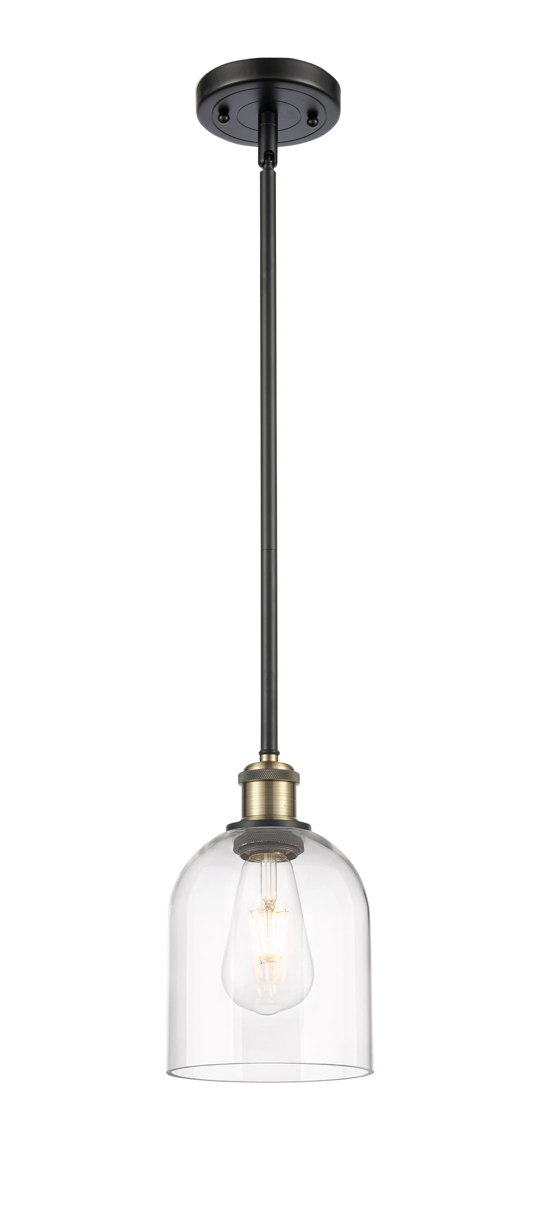 Innovations Lighting Bella 6" Mini Pendant - Black Antique Brass Mini-Pendants Innovations Lighting   