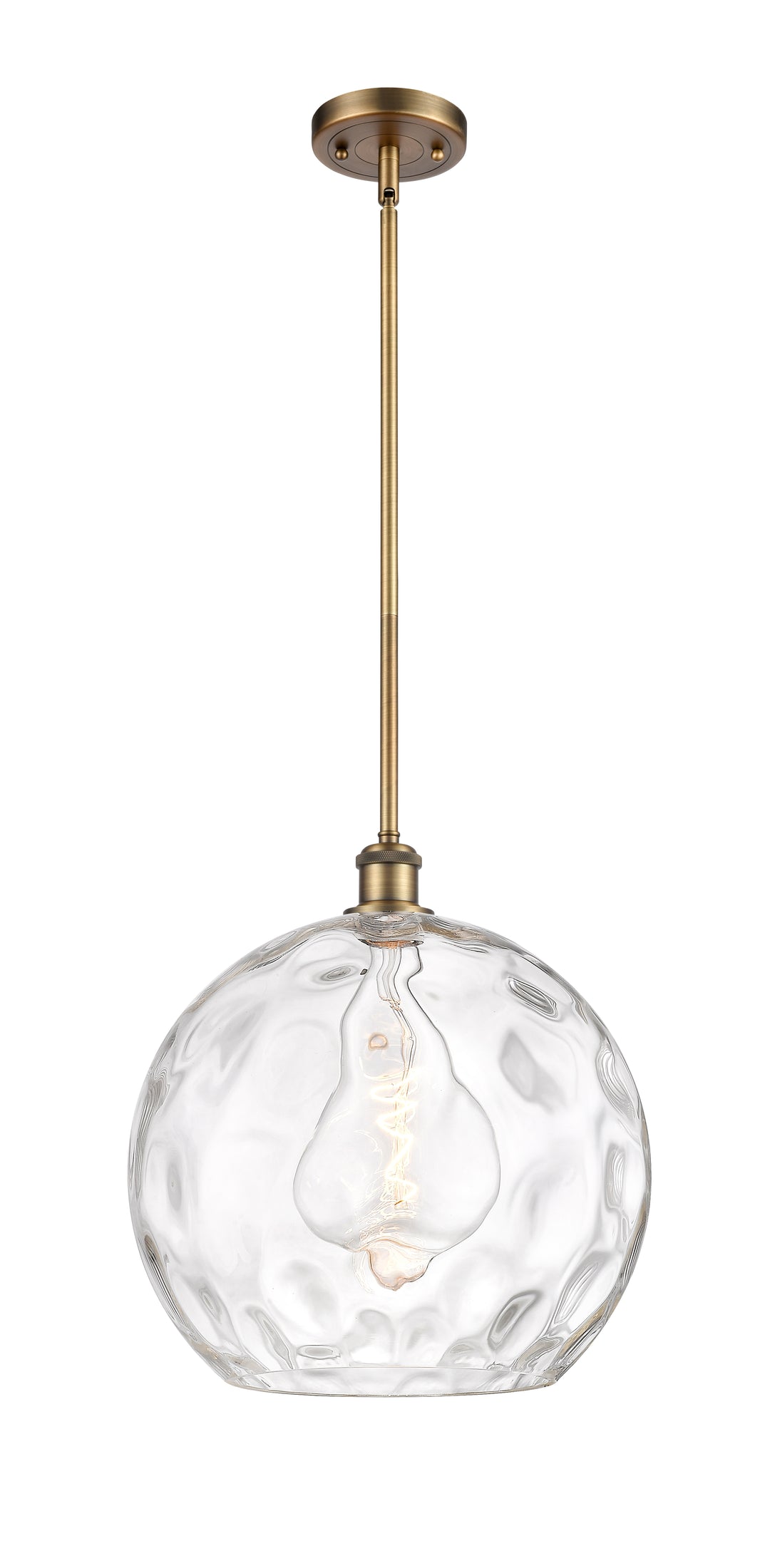 Innovations Lighting Athens Water Glass 14" Pendant - Brushed Brass Pendants Innovations Lighting   