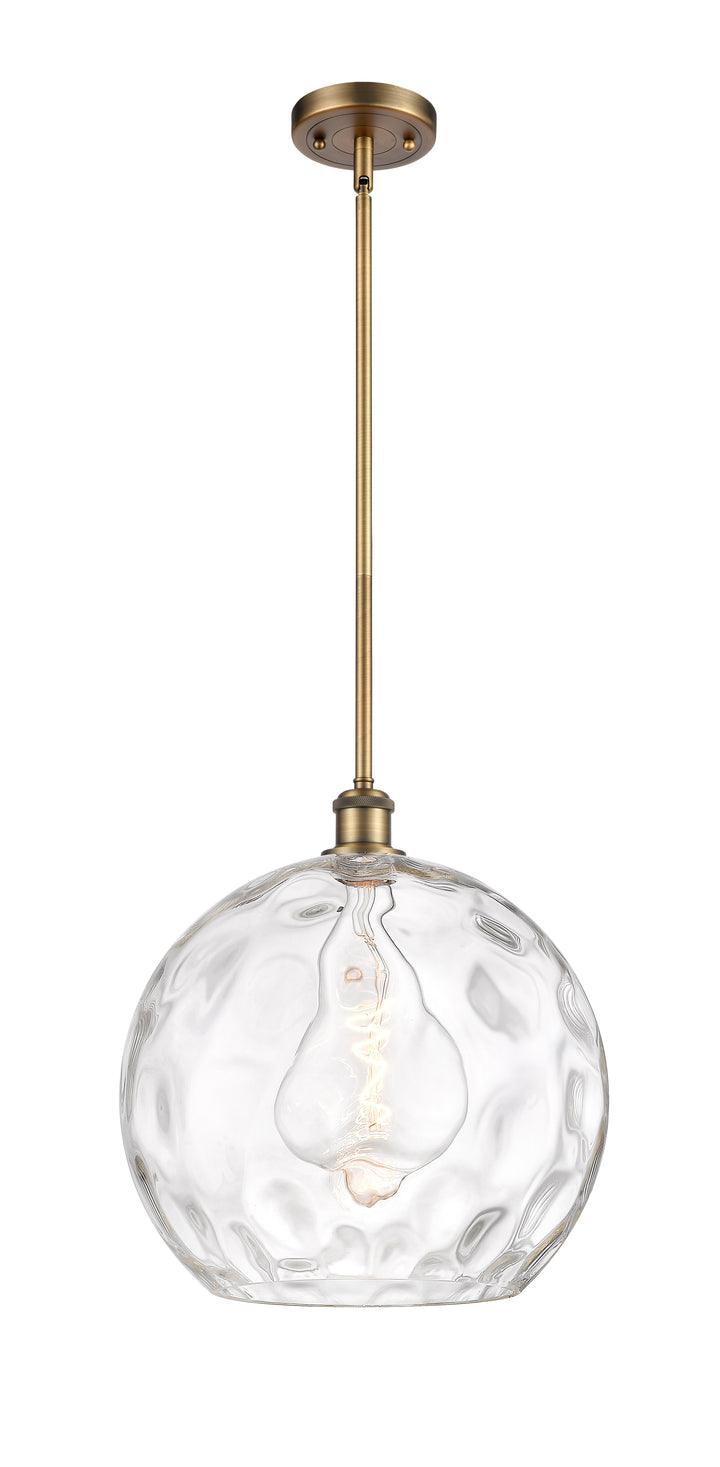 Innovations Lighting Athens Water Glass 14" Pendant - Brushed Brass Pendants Innovations Lighting   