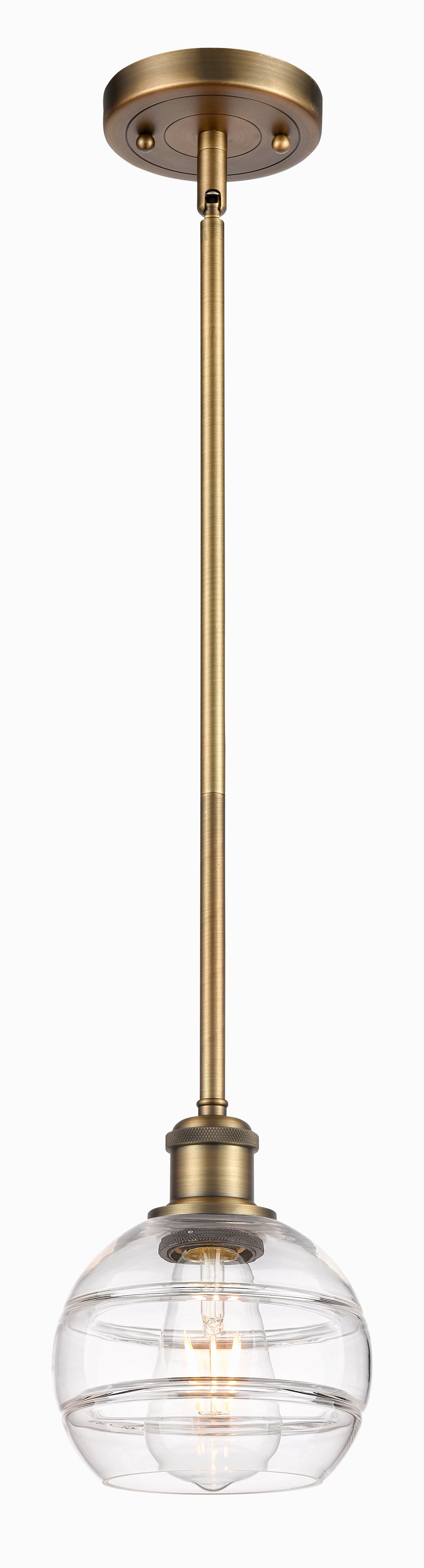 Innovations Lighting Rochester 6" Mini Pendant - Brushed Brass Mini-Pendants Innovations Lighting   