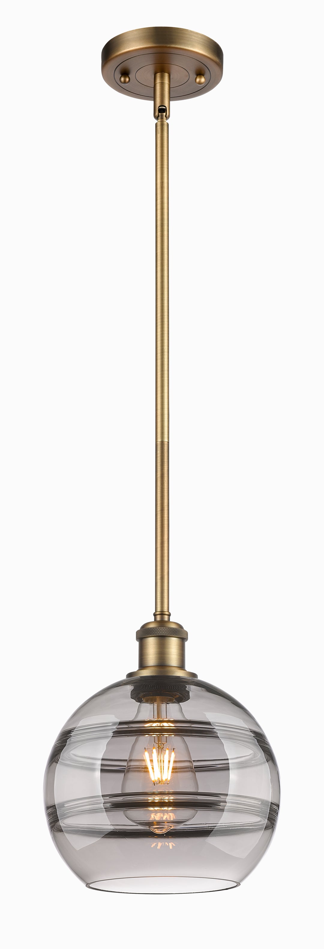 Innovations Lighting Rochester 8" Mini Pendant - Brushed Brass Mini-Pendants Innovations Lighting   