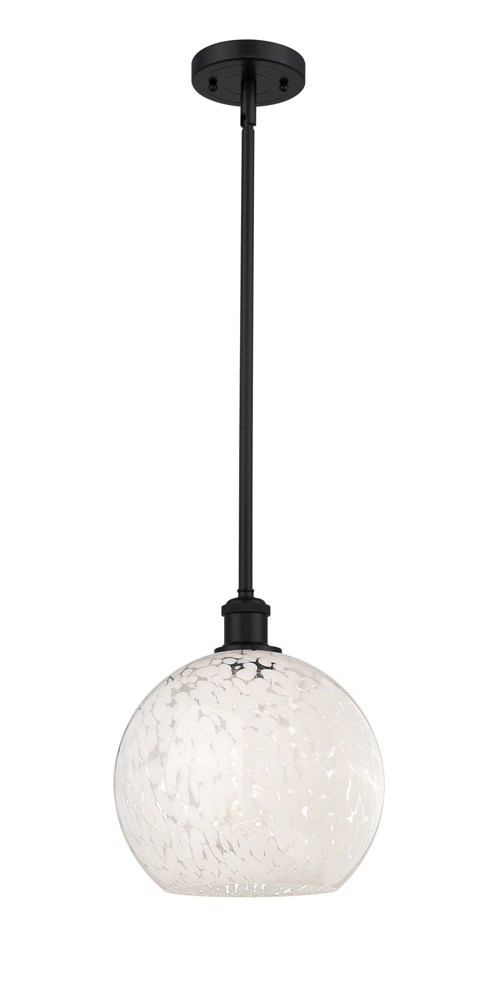 Innovations Lighting White Mouchette 10" Mini Pendant - Matte Black Mini-Pendants Innovations Lighting   