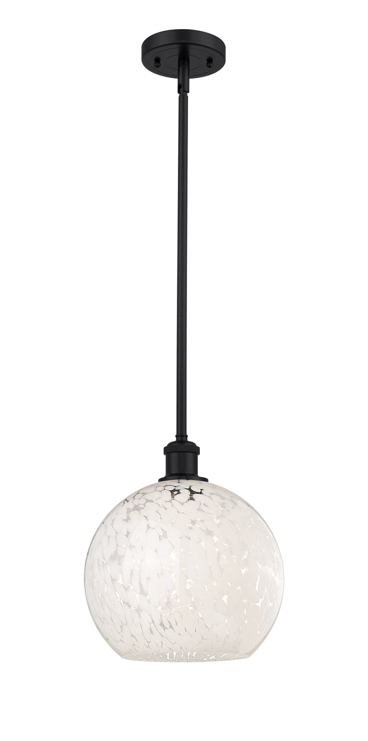 Innovations Lighting White Mouchette 10" Mini Pendant - Matte Black Mini-Pendants Innovations Lighting   