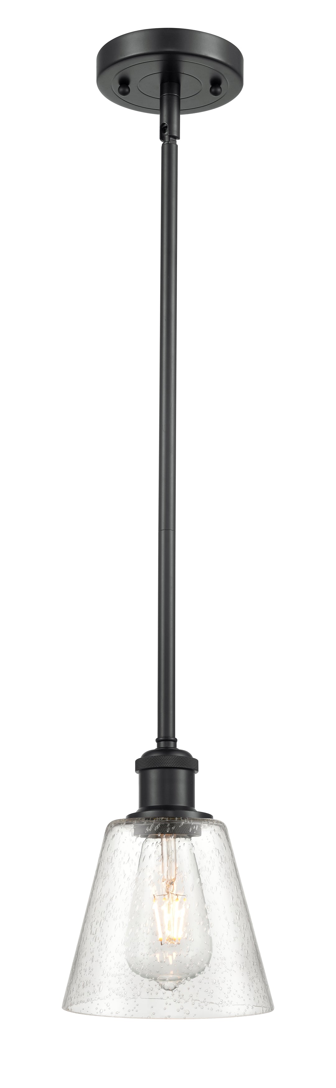 Innovations Lighting Caton 6" Mini Pendant - Matte Black Mini-Pendants Innovations Lighting Frosted ; Glass Type: Frosted  