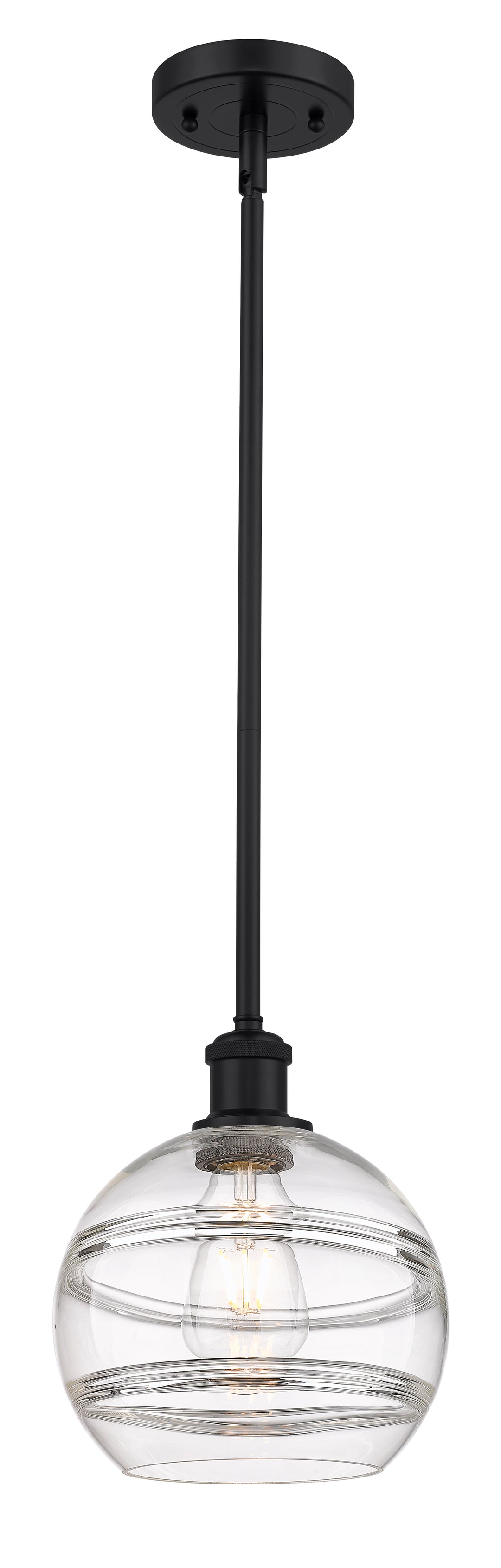 Innovations Lighting Rochester 8" Mini Pendant - Matte Black