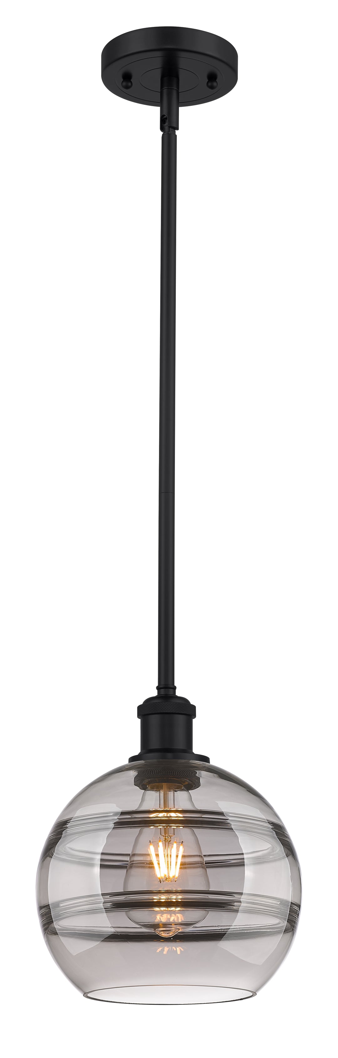 Innovations Lighting Rochester 8" Mini Pendant - Matte Black