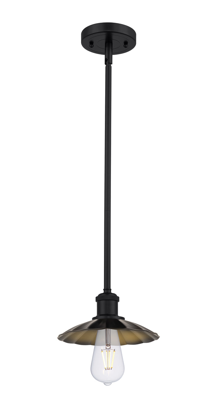 Innovations Lighting Scallop 7.5" Mini Pendant - Matte Black Mini-Pendants Innovations Lighting   