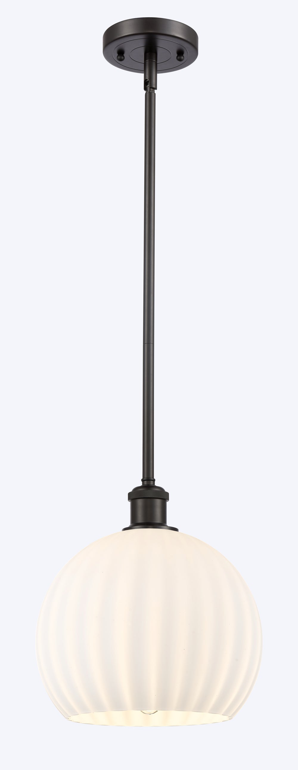 Innovations Lighting White Venetian 10" Mini Pendant - Oil Rubbed Bronze