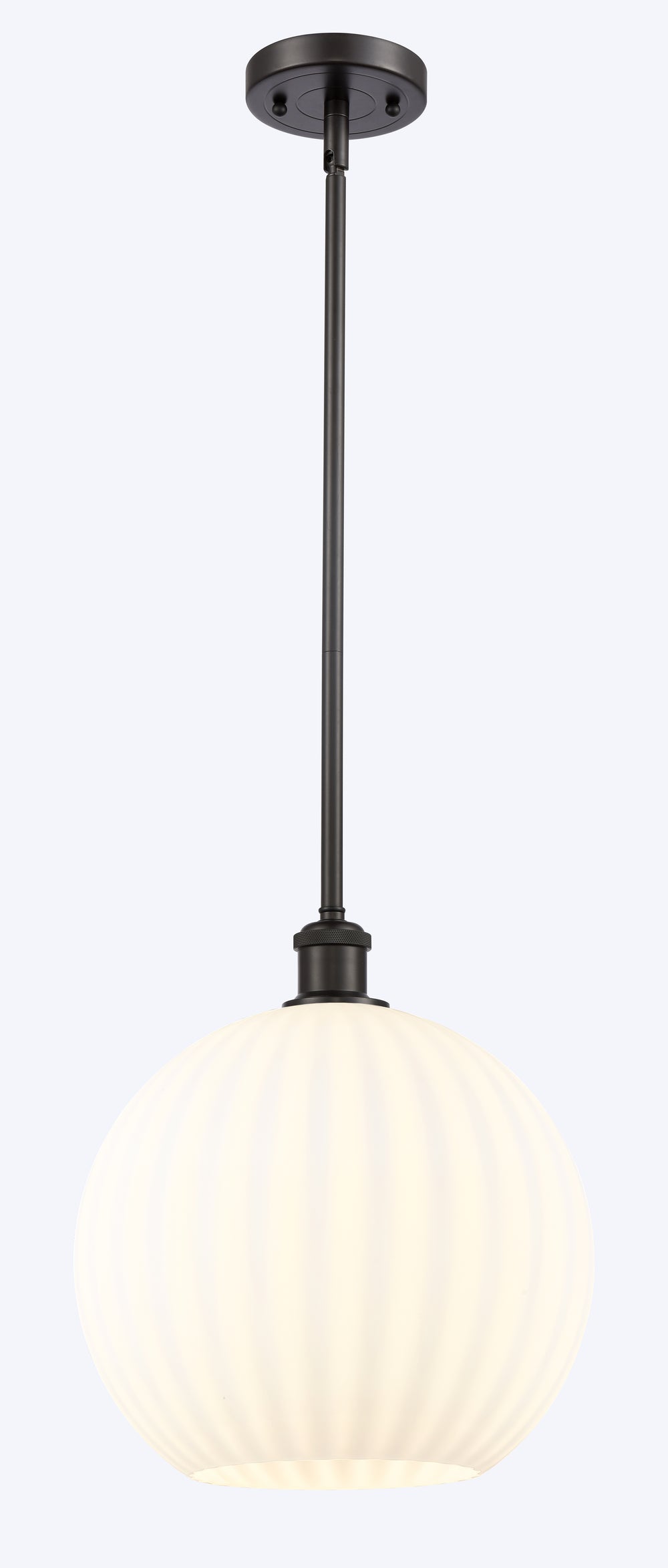 Innovations Lighting White Venetian 12" Mini Pendant - Oil Rubbed Bronze Mini-Pendants Innovations Lighting   