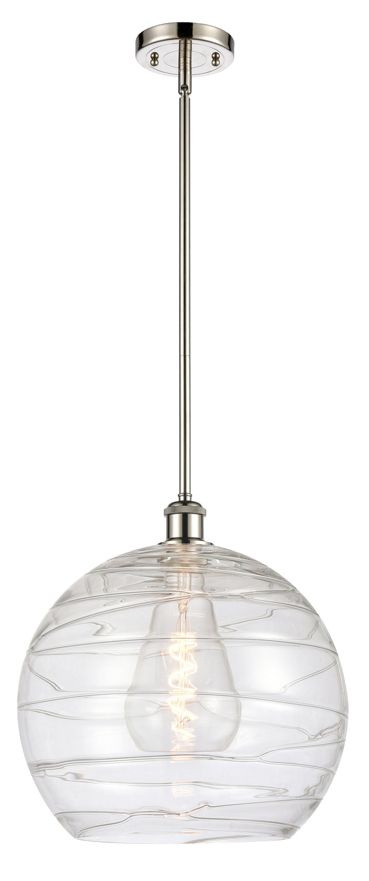 Innovations Lighting Athens Deco Swirl 14" Pendant - Polished Nickel Pendants Innovations Lighting   