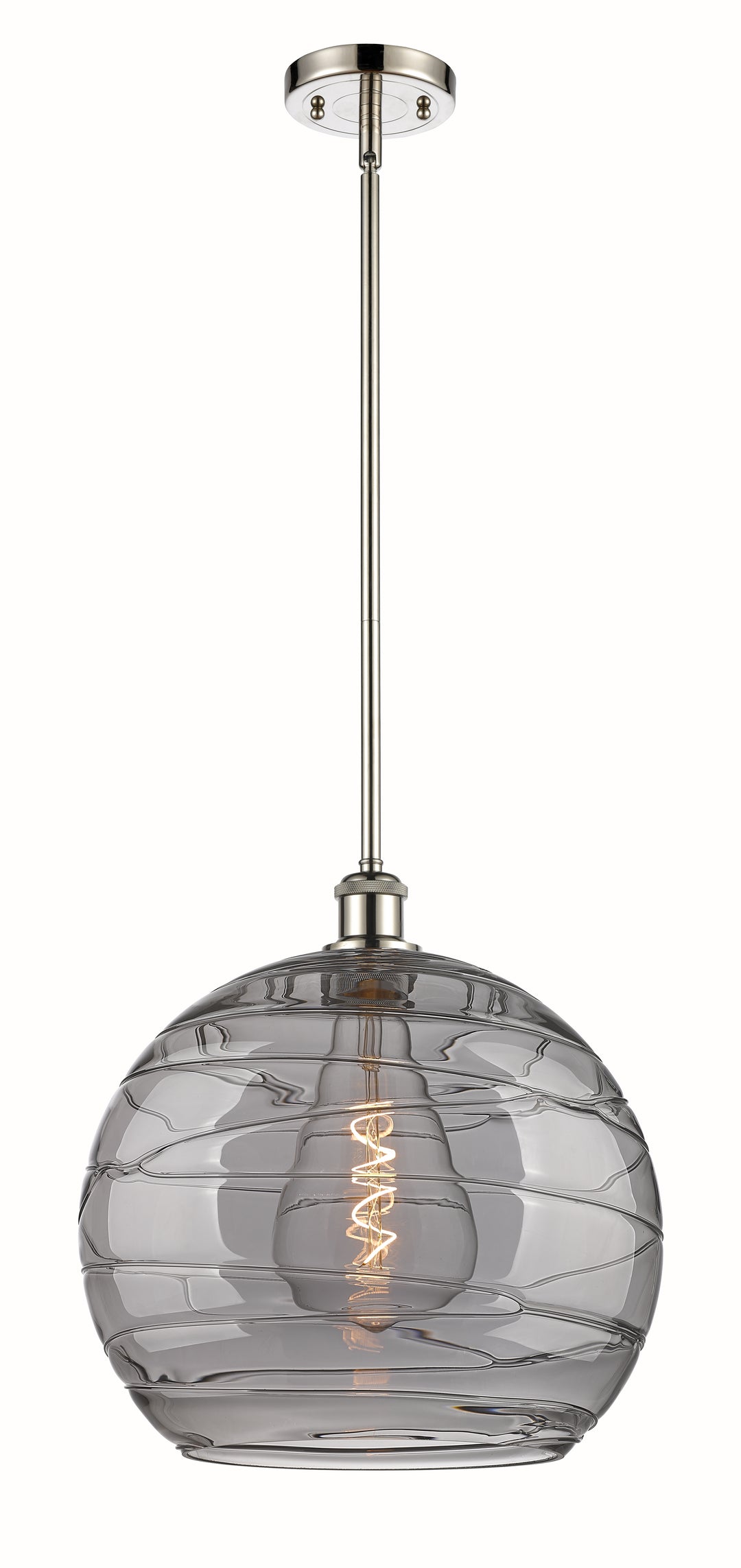 Innovations Lighting Athens Deco Swirl 14" Pendant - Polished Nickel Pendants Innovations Lighting   