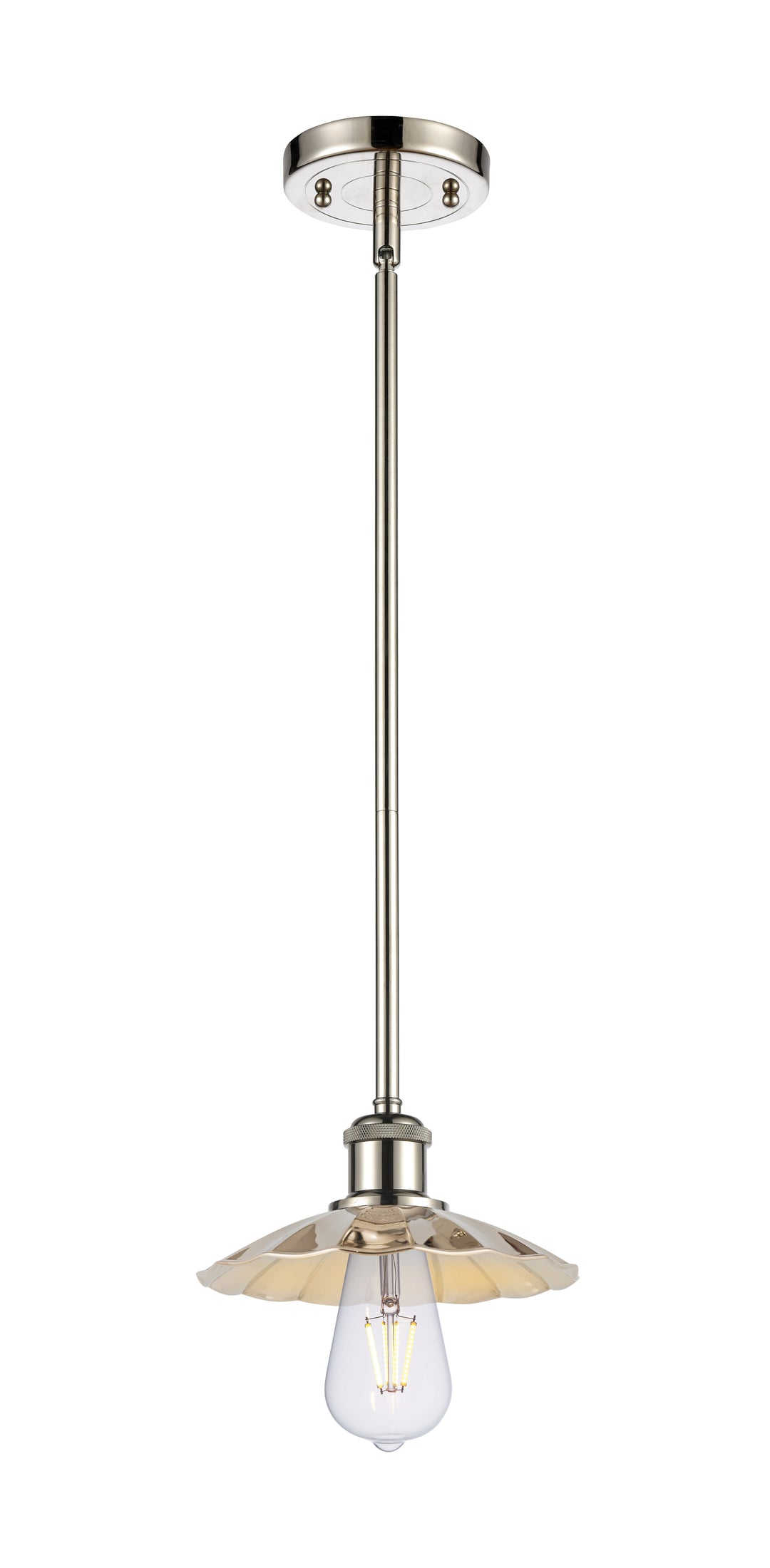 Innovations Lighting Scallop 7.5" Mini Pendant - Polished Nickel Mini-Pendants Innovations Lighting   