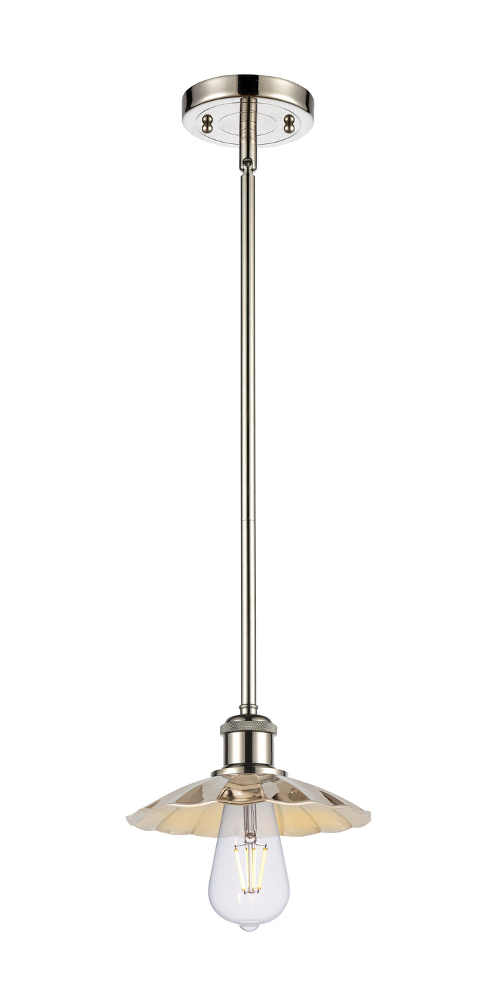 Innovations Lighting Scallop 7.5" Mini Pendant - Polished Nickel Mini-Pendants Innovations Lighting   