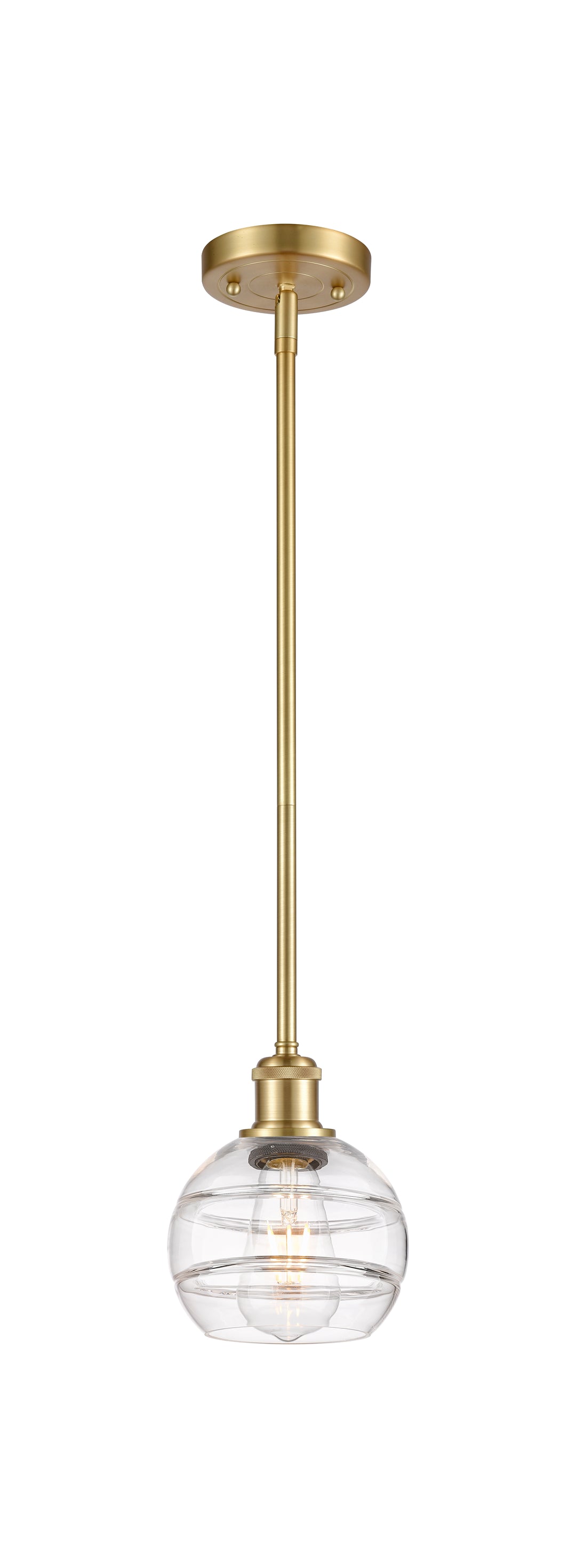 Innovations Lighting Rochester 6" Mini Pendant - Satin Gold Mini-Pendants Innovations Lighting   