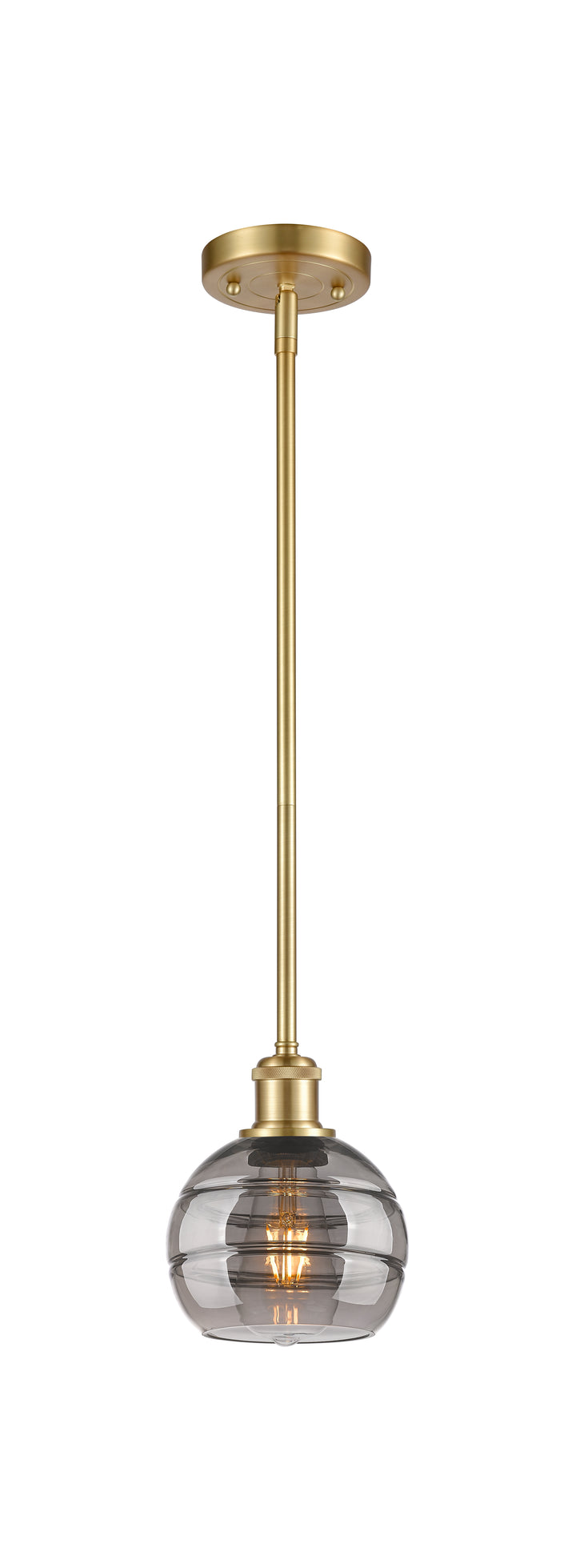 Innovations Lighting Rochester 6" Mini Pendant - Satin Gold Mini-Pendants Innovations Lighting   