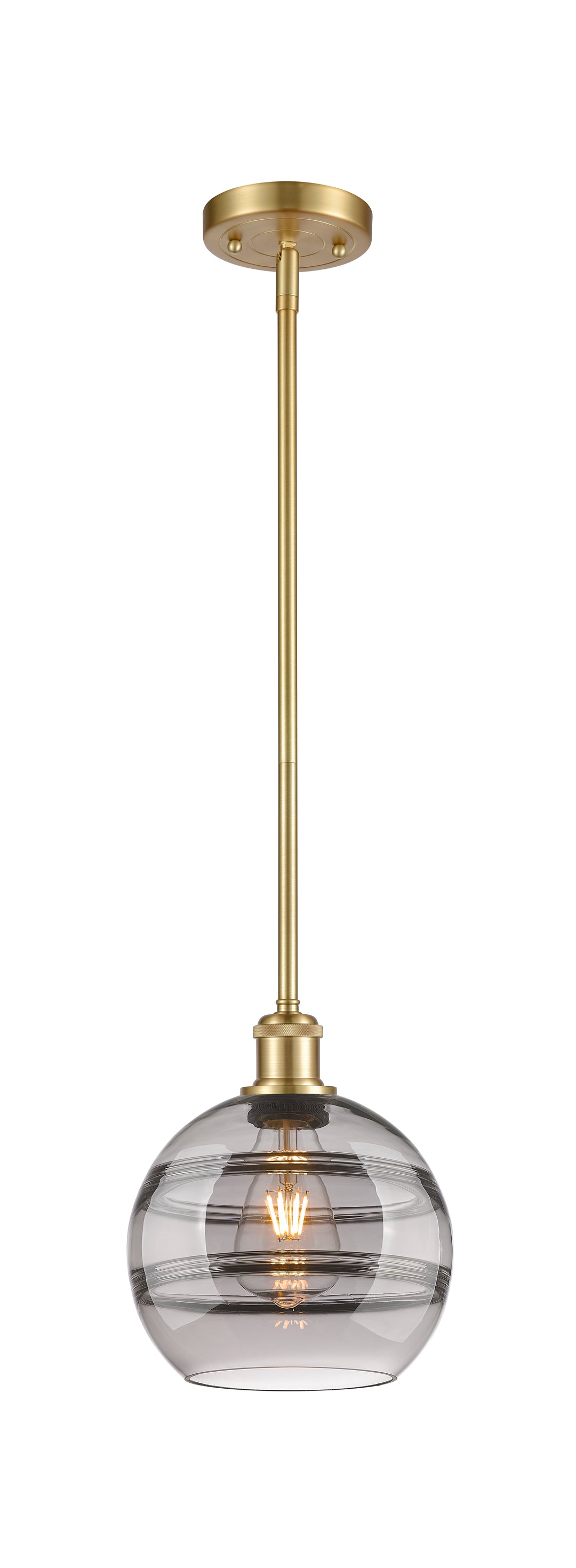 Innovations Lighting Rochester 8" Mini Pendant - Satin Gold Mini-Pendants Innovations Lighting   