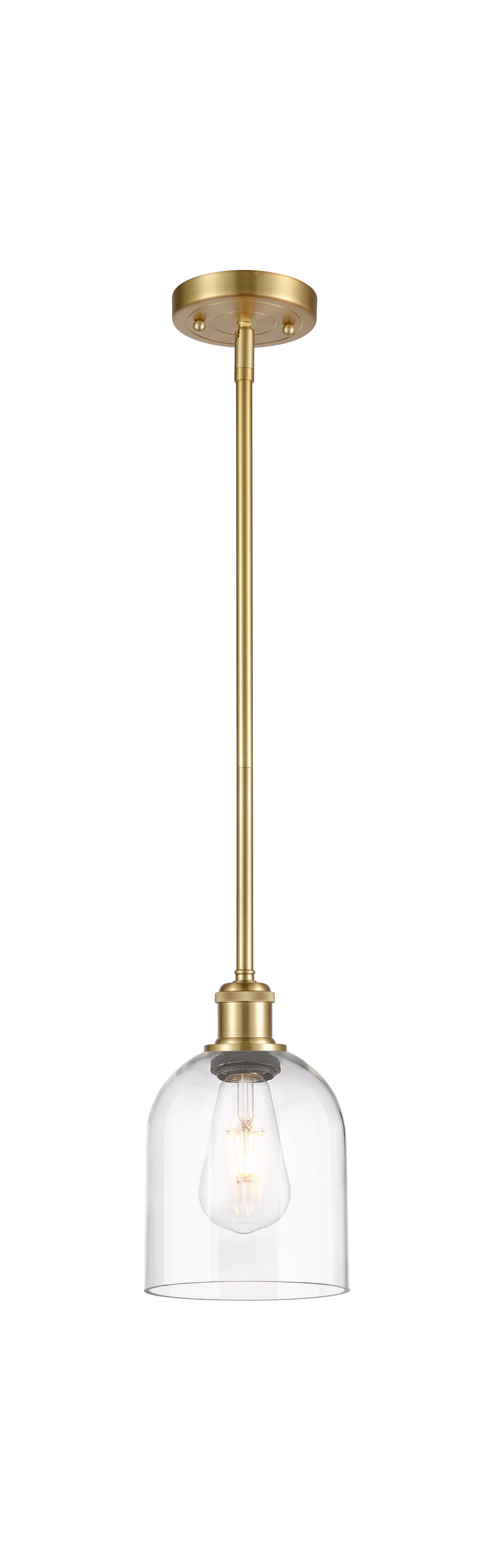 Innovations Lighting Bella 6" Mini Pendant - Satin Gold Mini-Pendants Innovations Lighting   