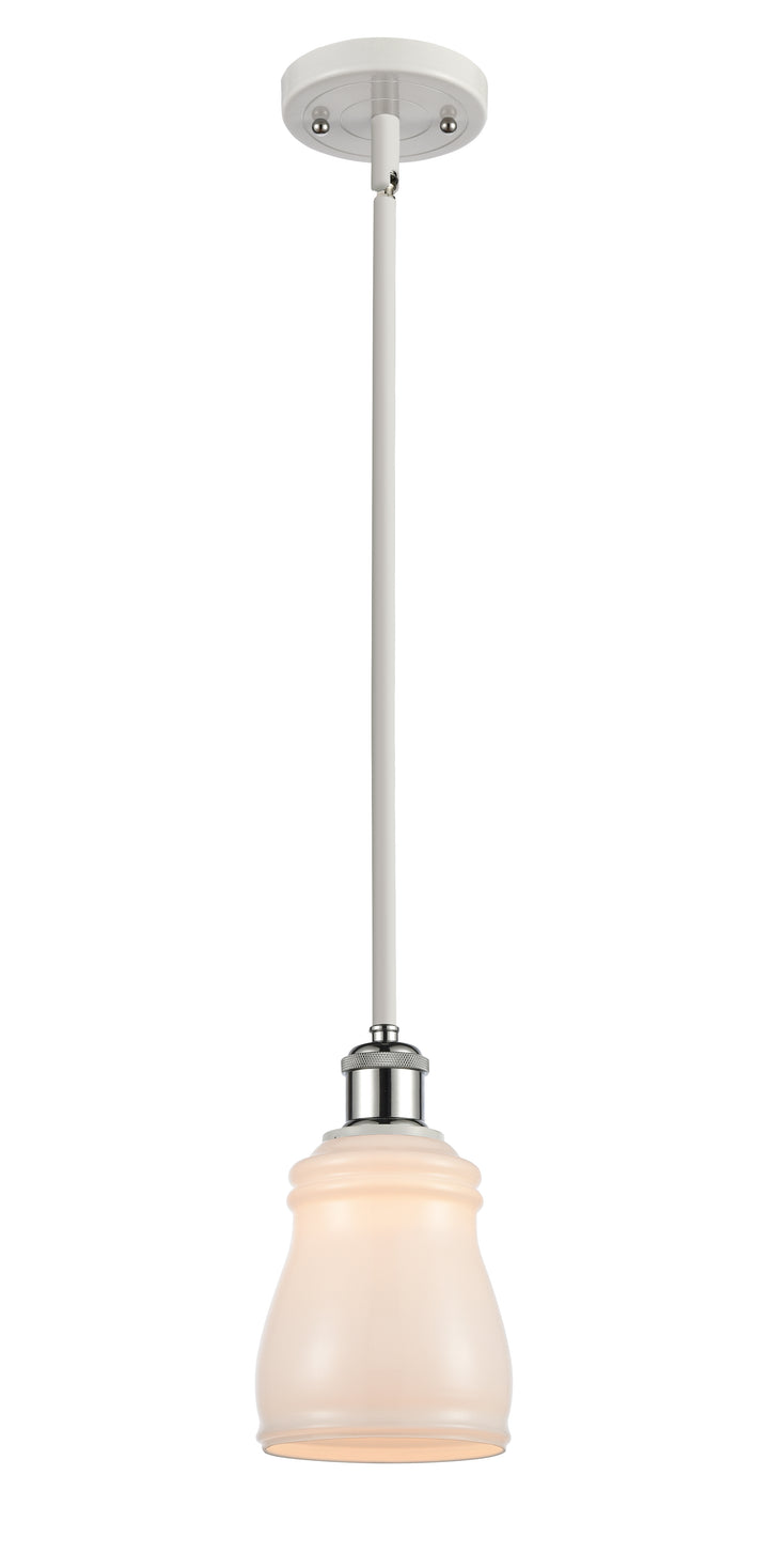 Innovations Lighting Ellery 5" Mini Pendant - White Polished Chrome Mini-Pendants Innovations Lighting White ; Glass Type: White  