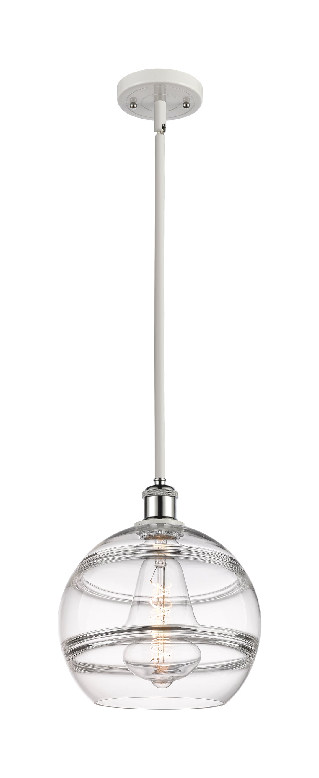 Innovations Lighting Rochester 10" Mini Pendant - White Polished Chrome