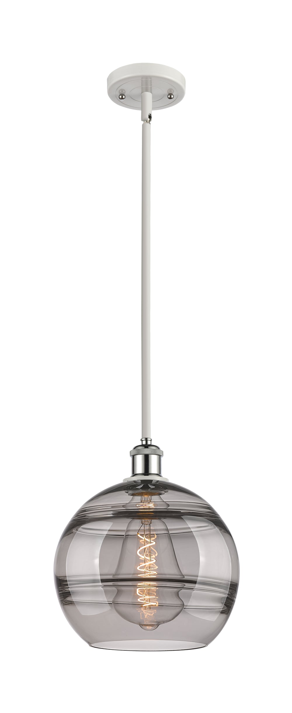 Innovations Lighting Rochester 10" Mini Pendant - White Polished Chrome