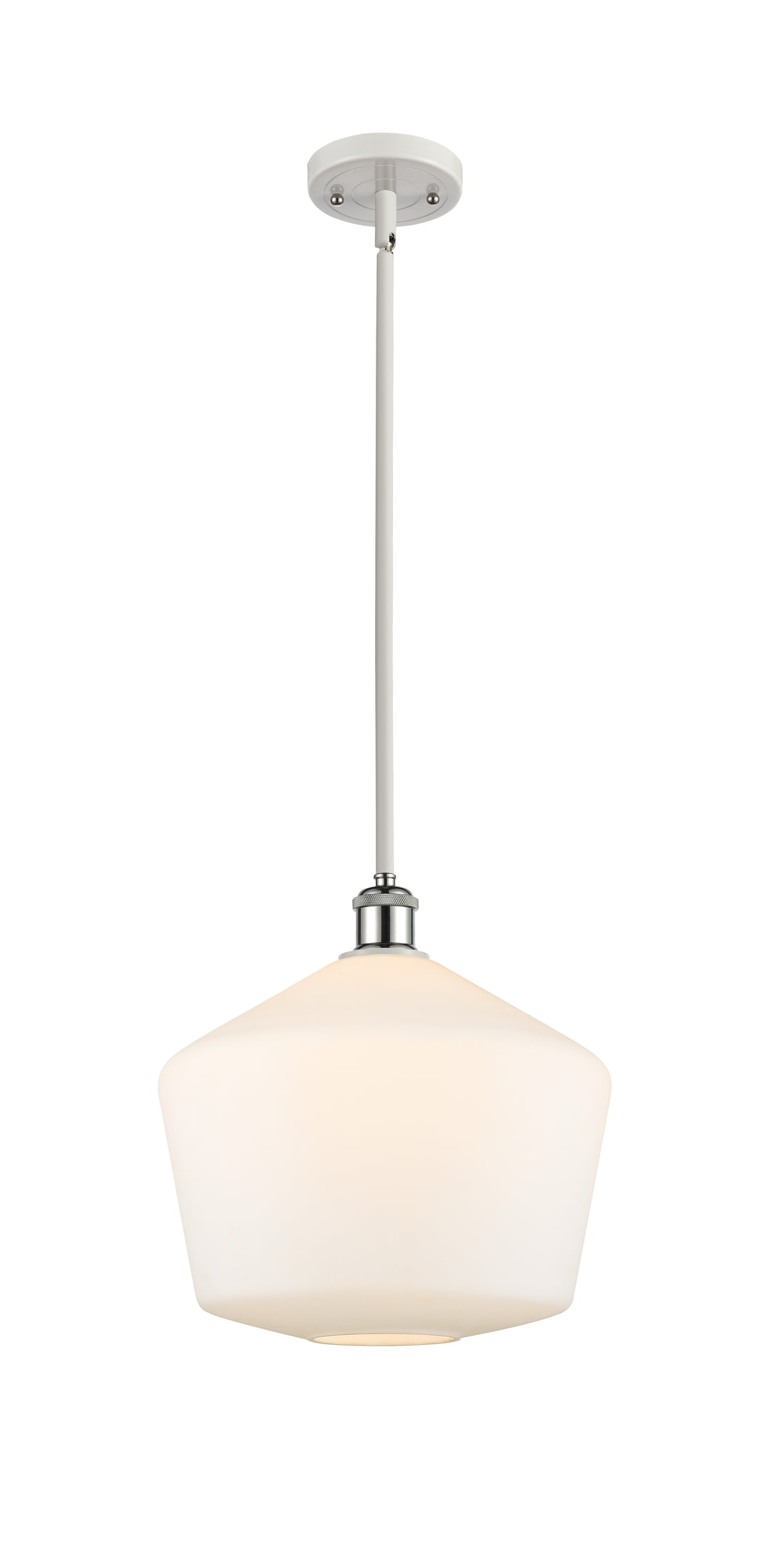 Innovations Lighting Cindyrella 12" Mini Pendant - White Polished Chrome Mini-Pendants Innovations Lighting Cased Matte White ; Glass Type: White  